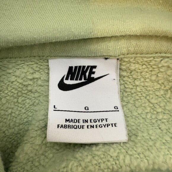 Nike Swoosh Print Embroidered Logo Hoodie Sweatshirt Pullover Men's Large Green - Picture 13 of 16